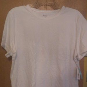 NWT Apt. 9 white tee, size 1X